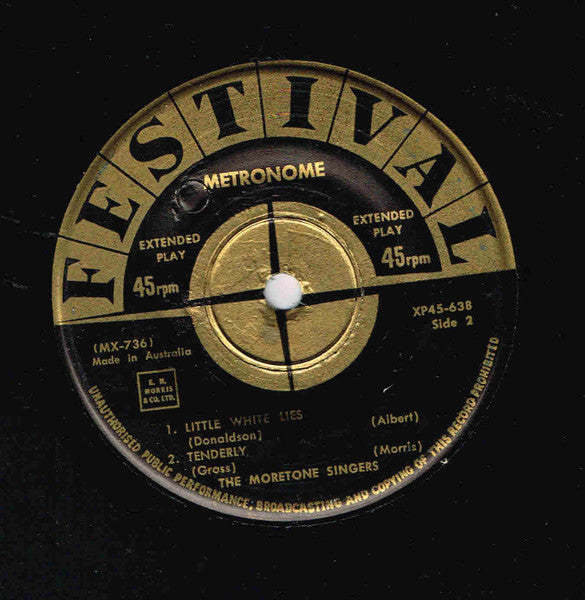 The Moretone Singers : The Wonderful Sound Of The Moretone Singers (7", EP, Mono)