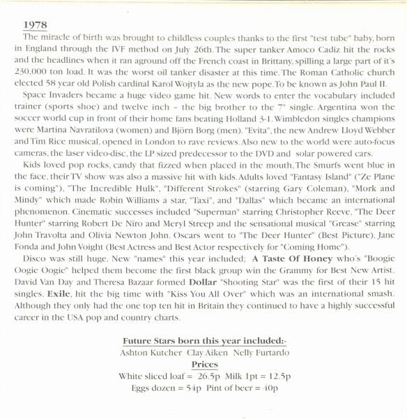 Various : Rolling Back The Years 1978-1979 (20 Hits From The Screaming Seventies) (CD, Comp)
