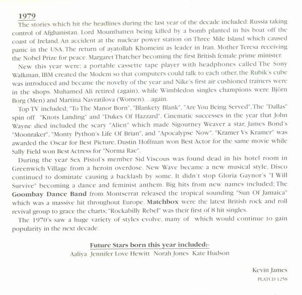 Various : Rolling Back The Years 1978-1979 (20 Hits From The Screaming Seventies) (CD, Comp)