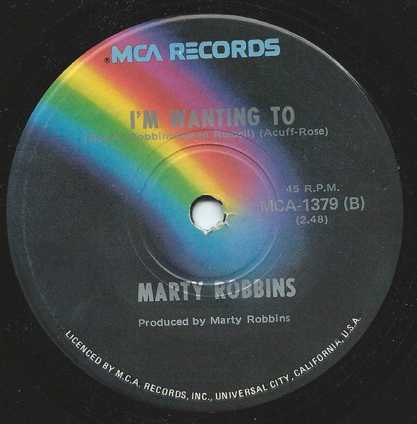 Marty Robbins : Twentieth Century Drifter / I'm Wanting To (7", Sol)
