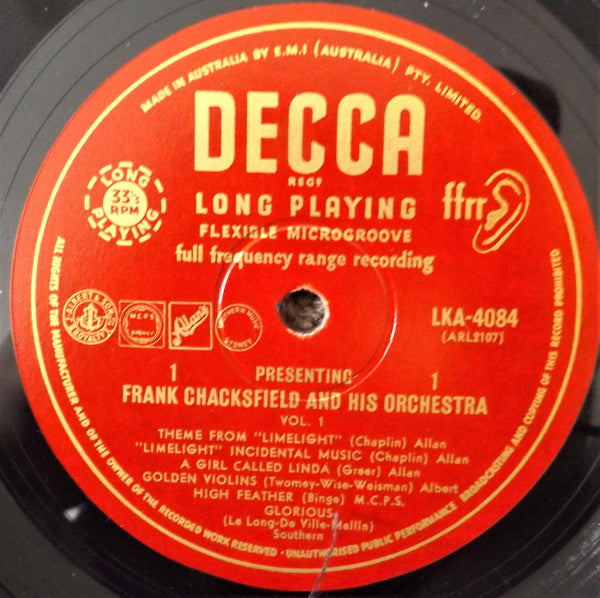 Frank Chacksfield & His Orchestra : Presenting Frank Chacksfield & His Orchestra (LP, Album, Mono)