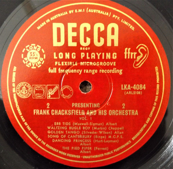 Frank Chacksfield & His Orchestra : Presenting Frank Chacksfield & His Orchestra (LP, Album, Mono)