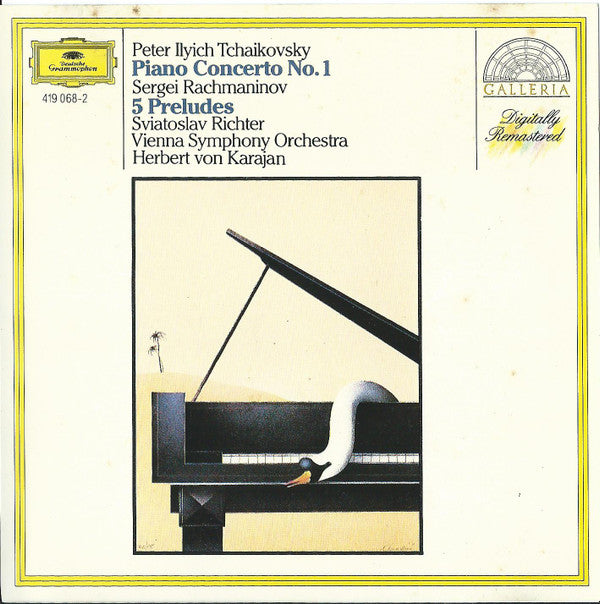 Pyotr Ilyich Tchaikovsky / Sergei Vasilyevich Rachmaninoff - Sviatoslav Richter, Wiener Symphoniker, Herbert von Karajan : Klavierkonzert Nr. 1 / 5 Préludes (CD, RM)