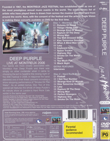 Deep Purple : Live At Montreux 2006 (2xDVD-V, Multichannel, PAL)