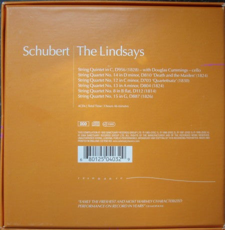 Franz Schubert - The Lindsays : The Late String Quartets, String Quintet (4xCD, Comp)