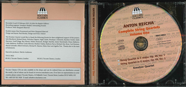 Anton Reicha, The Kreutzer Quartet : Complete String Quartets Volume One (CD)
