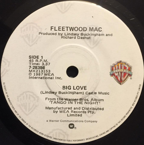Fleetwood Mac : Big Love (7", Single)