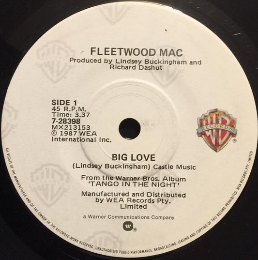 Fleetwood Mac : Big Love (7", Single)