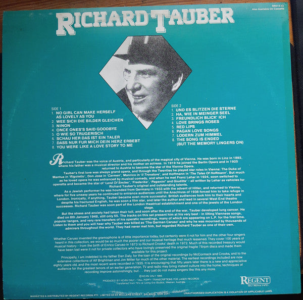 Richard Tauber : The Great Tenors (LP, Comp)