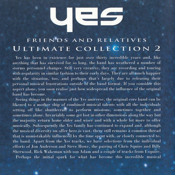 Yes : Friends And Relatives: Ultimate Collection 2 (CD, Comp)