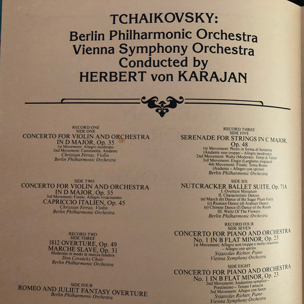 Herbert von Karajan, Pyotr Ilyich Tchaikovsky :  Karajan's World Of Tchaikovsky (4xLP, Album + Box, Comp)