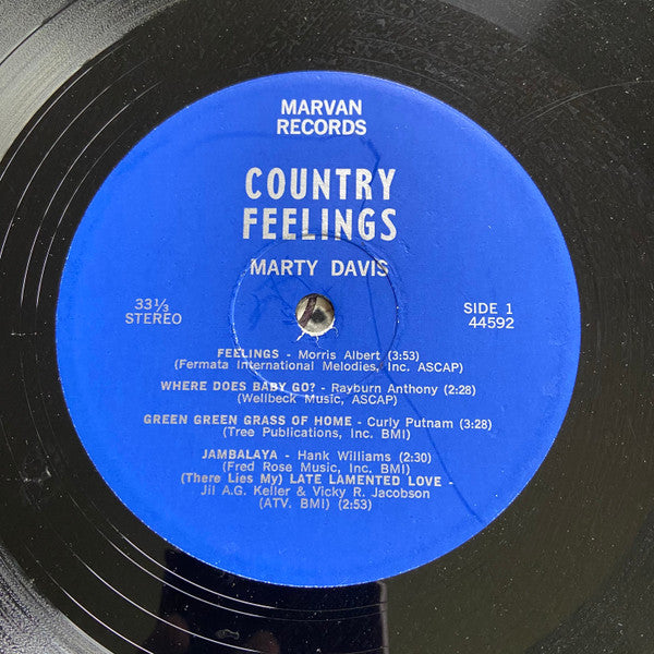 Marty Davis (2) : Country Feelings (LP, Album)