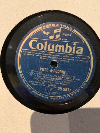 Jo Stafford & Frankie Laine With Paul Weston And His Orchestra And Norman Luboff Choir : Piece A-Puddin' / Chow, Willy (Shellac, 10")