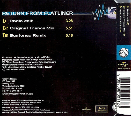Nexus : Return From Flatliner (CD, Maxi)