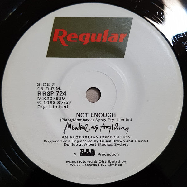 Mental As Anything : Spirit Got Lost (7", Single)