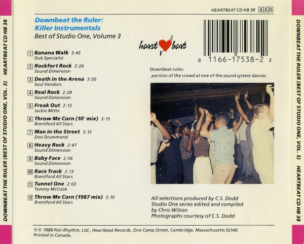 Various : Downbeat The Ruler: Killer Instrumentals, Best Of Studio One, Volume 3 (CD, Comp)