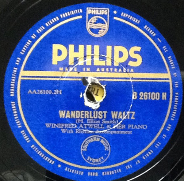 Winifred Atwell & Her Piano* : Boogamba / Wanderlust Waltz (Shellac, 10")