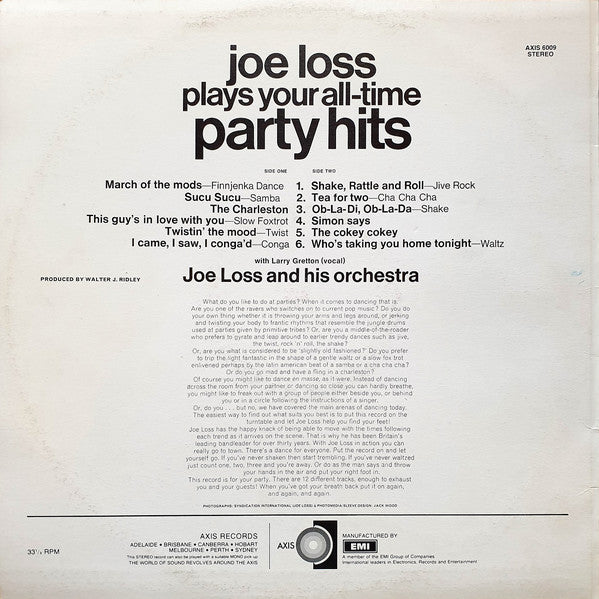 Joe Loss : Joe Loss Plays Your All-Time Party Hits (LP, Comp)