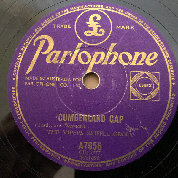 The Vipers Skiffle Group : The Cumberland Gap / Maggie May (Shellac, 10")