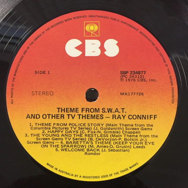 Ray Conniff : Theme From S.W.A.T.  And Other TV Themes (LP)
