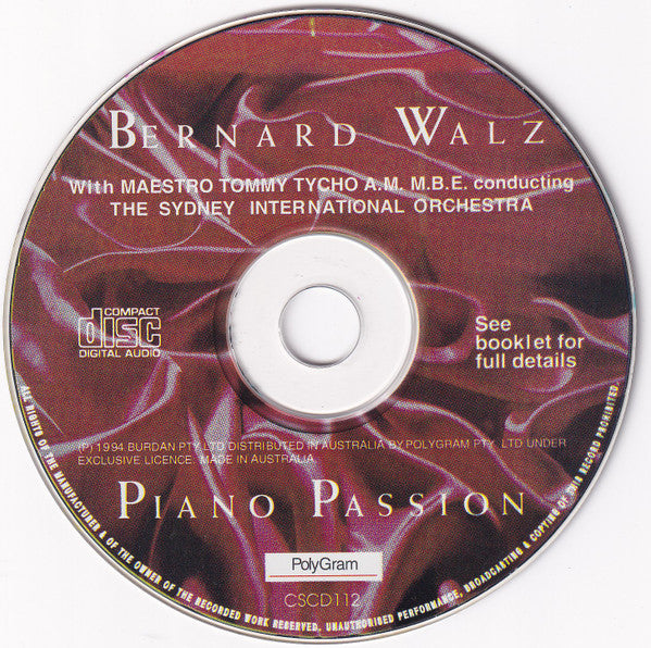 Bernard Walz : Piano Passion (CD, Album)