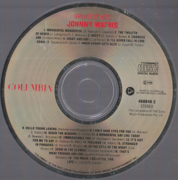Johnny Mathis : Greatest Hits (CD, Comp)