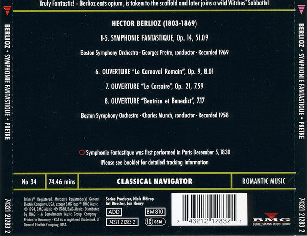 Hector Berlioz, Boston Symphony Orchestra, Georges Prêtre, Charles Munch : Symphonie Fantastique (CD, Comp)