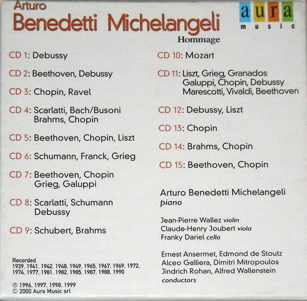 Arturo Benedetti Michelangeli : Hommage (15xCD + Box, Comp)