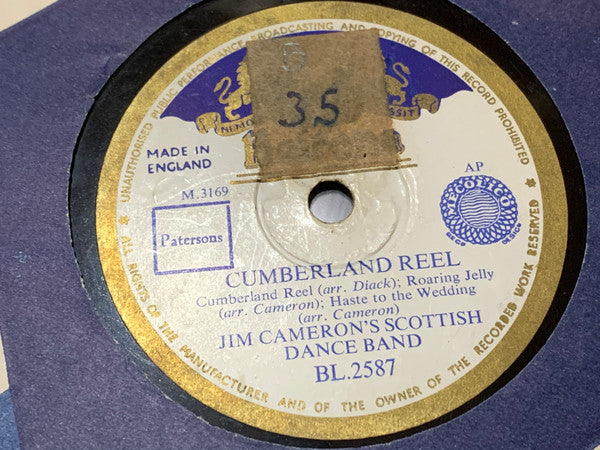 Jim Cameron's Scottish Dance Band : The City Of Nairobi Reel / Cumberland Reel (Shellac, 10")