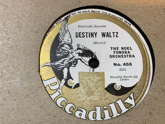 The Noel Fonora Orchestra : The Skaters Waltz / Destiny Waltz (Shellac, 10")