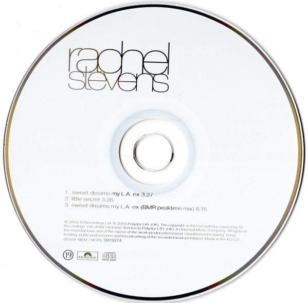 Rachel Stevens : Sweet Dreams My L.A. Ex (CD, Single, Ltd)