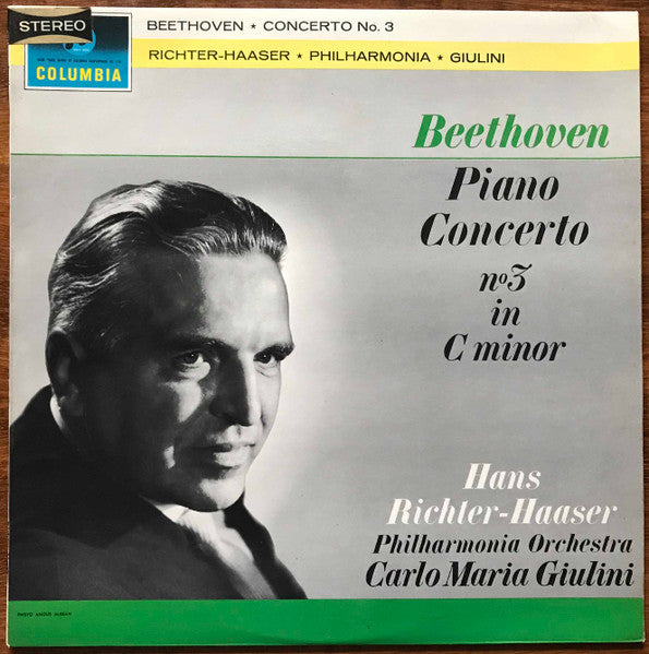 Beethoven* / Hans Richter-Haaser , Piano. /  Philharmonia Orchestra, Carlo Maria Giulini : Piano Concerto No. 3 In C Minor, Op. 37 (LP, Album)