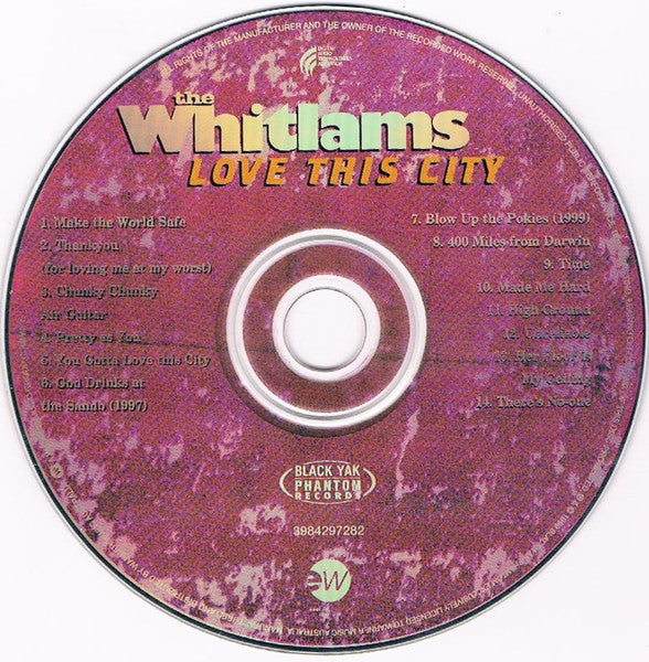 The Whitlams : Love This City (CD, Album, Ltd)