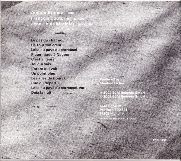 Anouar Brahem : Le Pas Du Chat Noir (CD, Album, RE)