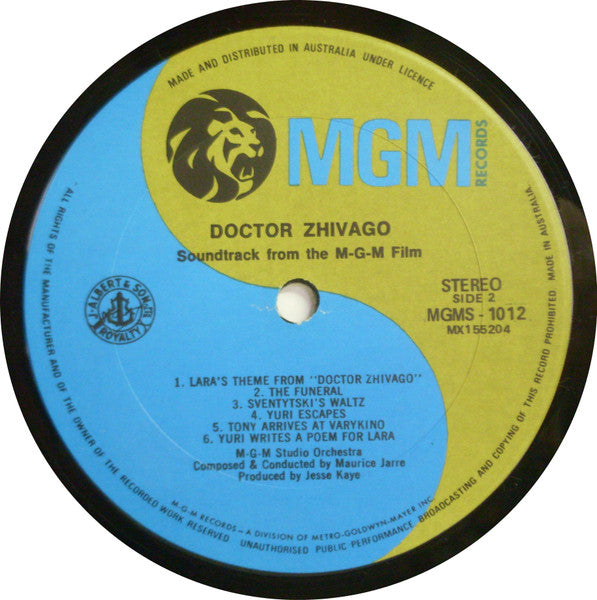 Maurice Jarre : Doctor Zhivago Original Soundtrack Album (LP, RP)