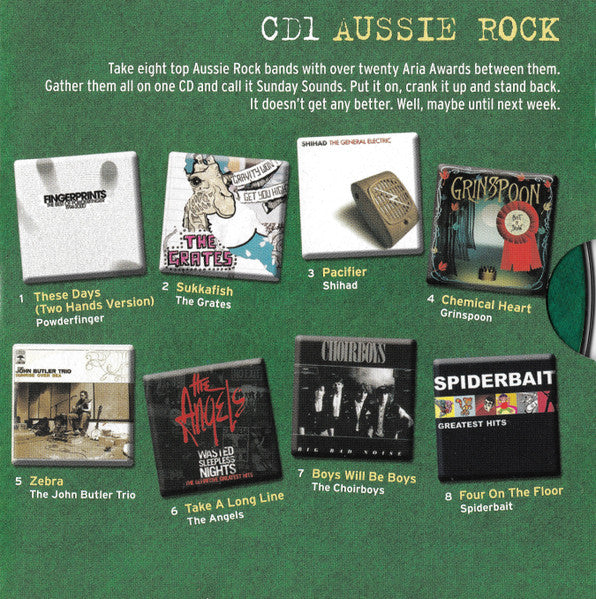 Various : Sunday Sounds - Aussie Rock (CD, Comp, Promo, CD1)