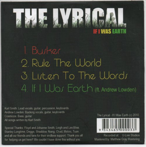 The Lyrical : If I Was Earth (CD, EP, Car)