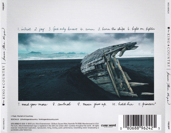 For King & Country : Burn The Ships (CD, Album)