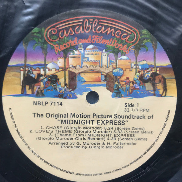 Giorgio Moroder : Midnight Express (Music From The Original Motion Picture Soundtrack) (LP, Album, RE, RP)