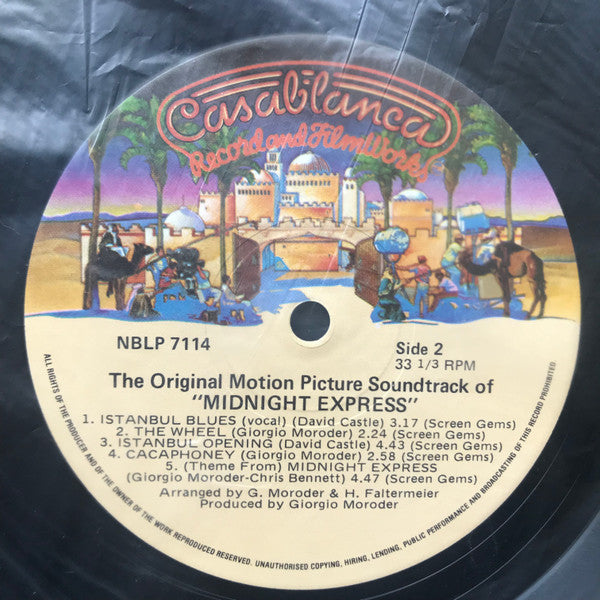 Giorgio Moroder : Midnight Express (Music From The Original Motion Picture Soundtrack) (LP, Album, RE, RP)