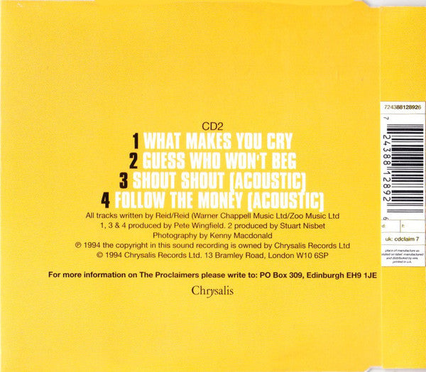 The Proclaimers : What Makes You Cry (CD, Single, CD )