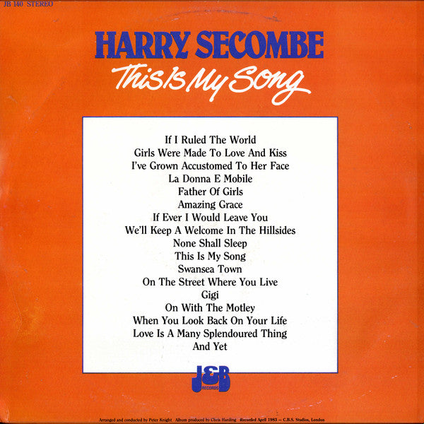 Harry Secombe, Peter Knight Orchestra, The English Chorale : This is My Song (LP)