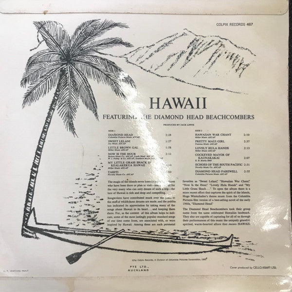 The Diamond Head Beachcombers : Hawaii (LP, Album, Mono)