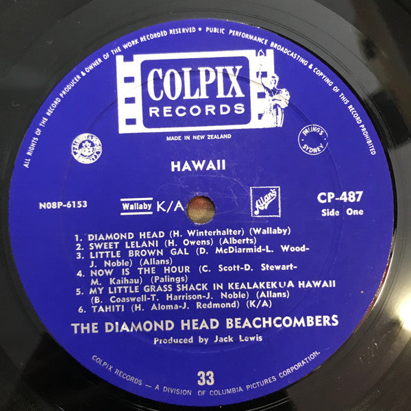 The Diamond Head Beachcombers : Hawaii (LP, Album, Mono)