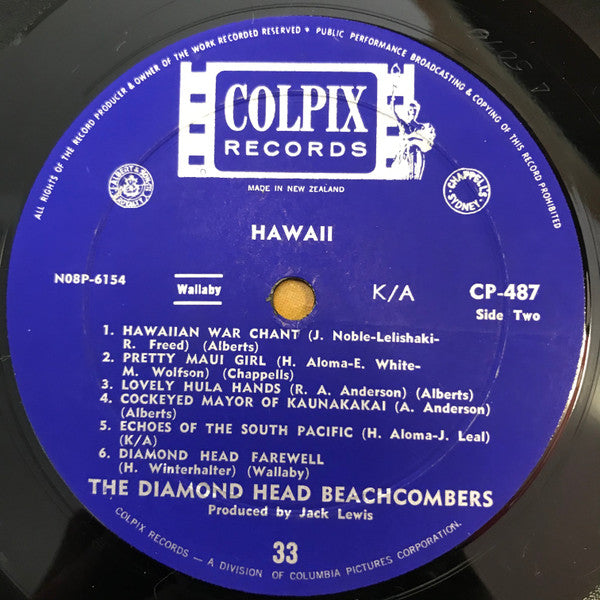 The Diamond Head Beachcombers : Hawaii (LP, Album, Mono)
