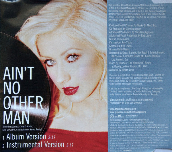 Christina Aguilera : Ain't No Other Man (CD, Single)