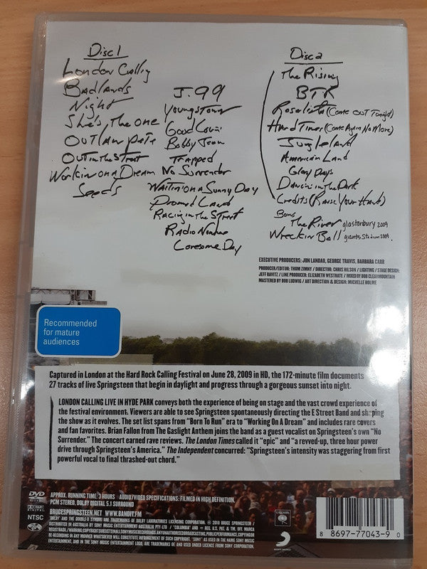 Bruce Springsteen & The E Street Band* : London Calling: Live In Hyde Park (2xDVD-V, NTSC)