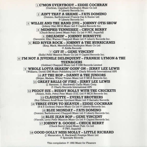 Various : Rock 'N' Roll Greats Volume Two (CD, Comp, Mono)