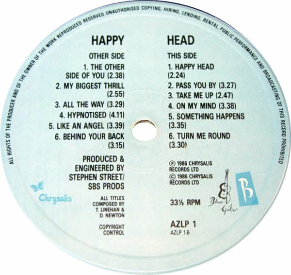 The Mighty Lemon Drops : Happy Head (LP, Album)