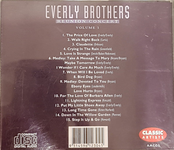 Everly Brothers : Reunion Concert Volume 1 (CD, Album)